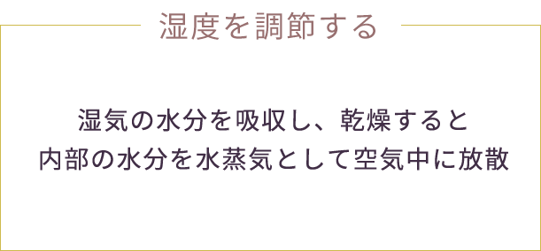 湿度を調節する